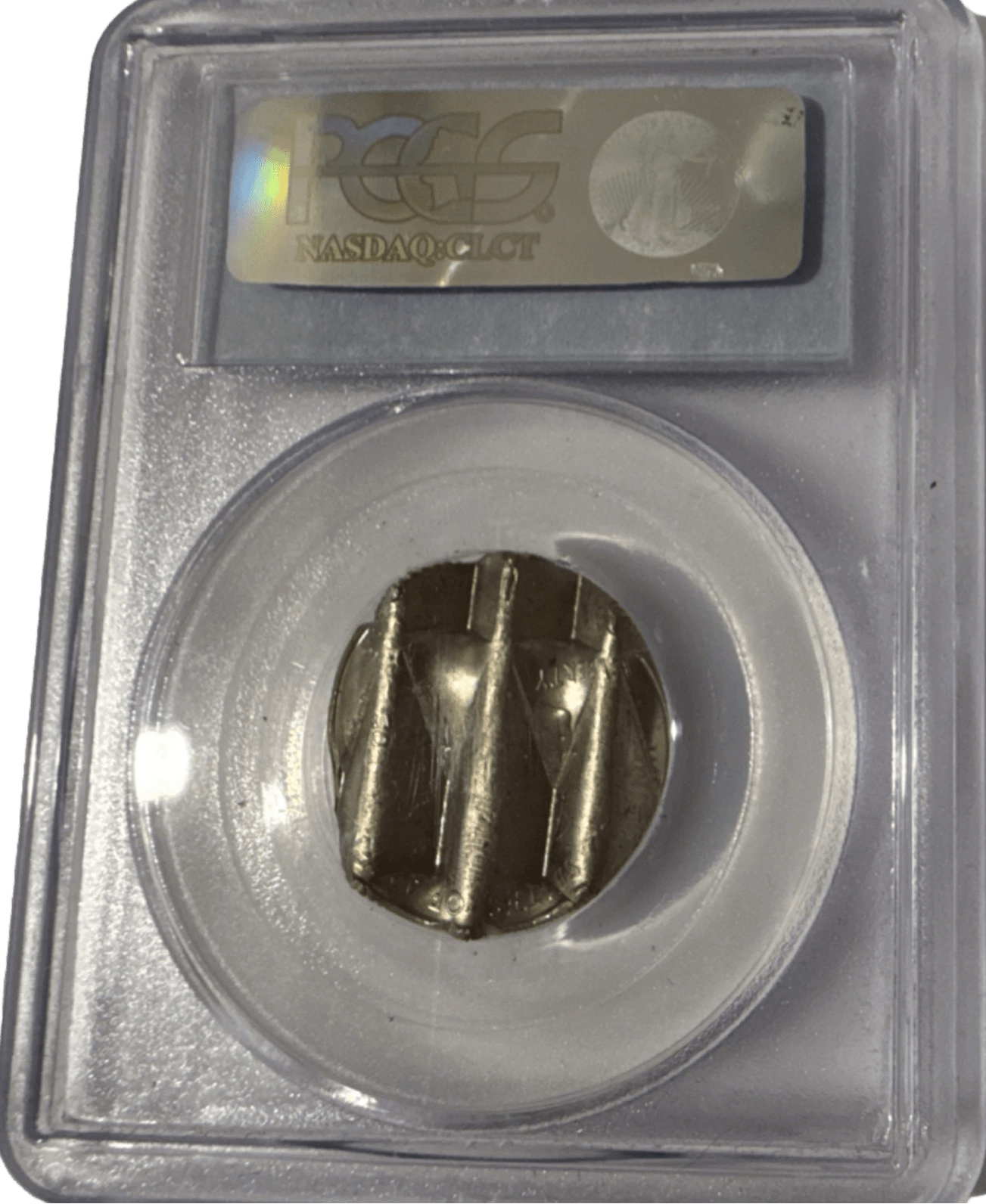 PCGS graded Maine State Quarter mint cancelled error coin in protective slab