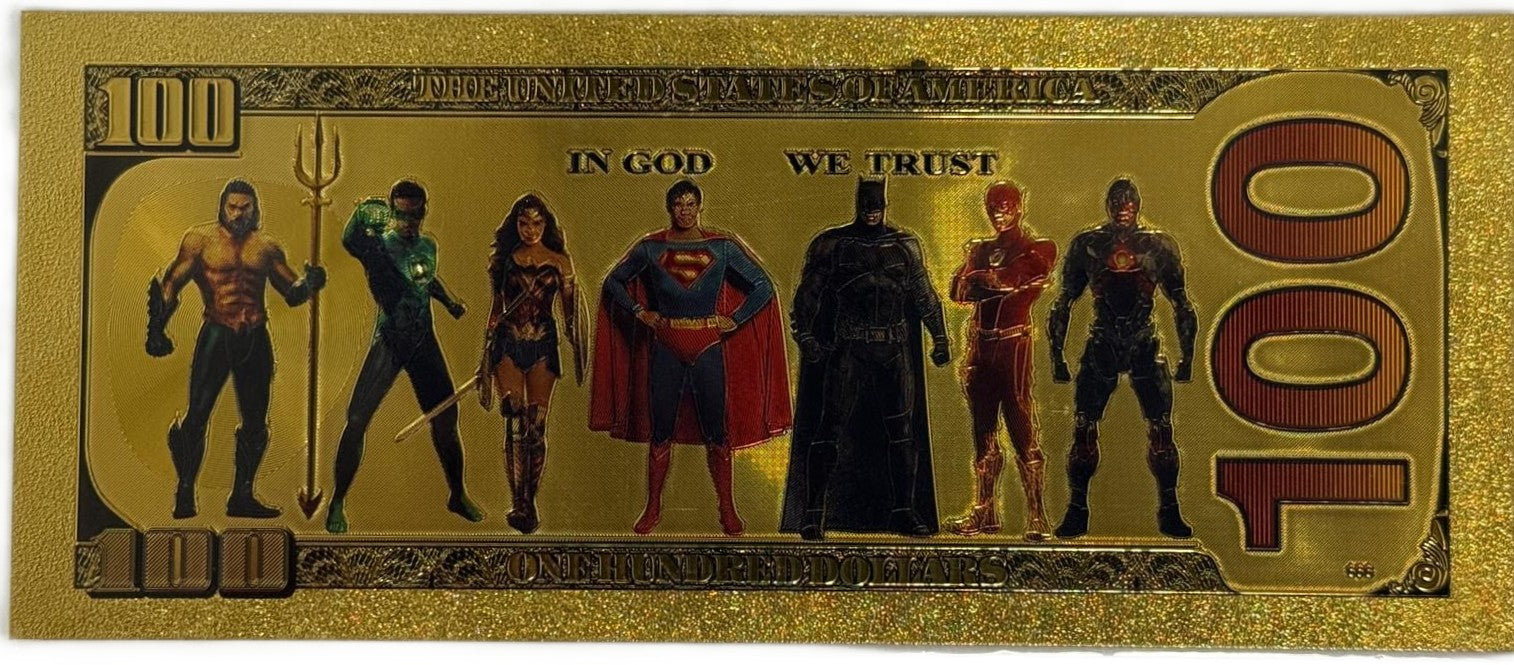 Superman $100 Novelty Gold Foil Note – 24K Gold Plated Collectible Bill