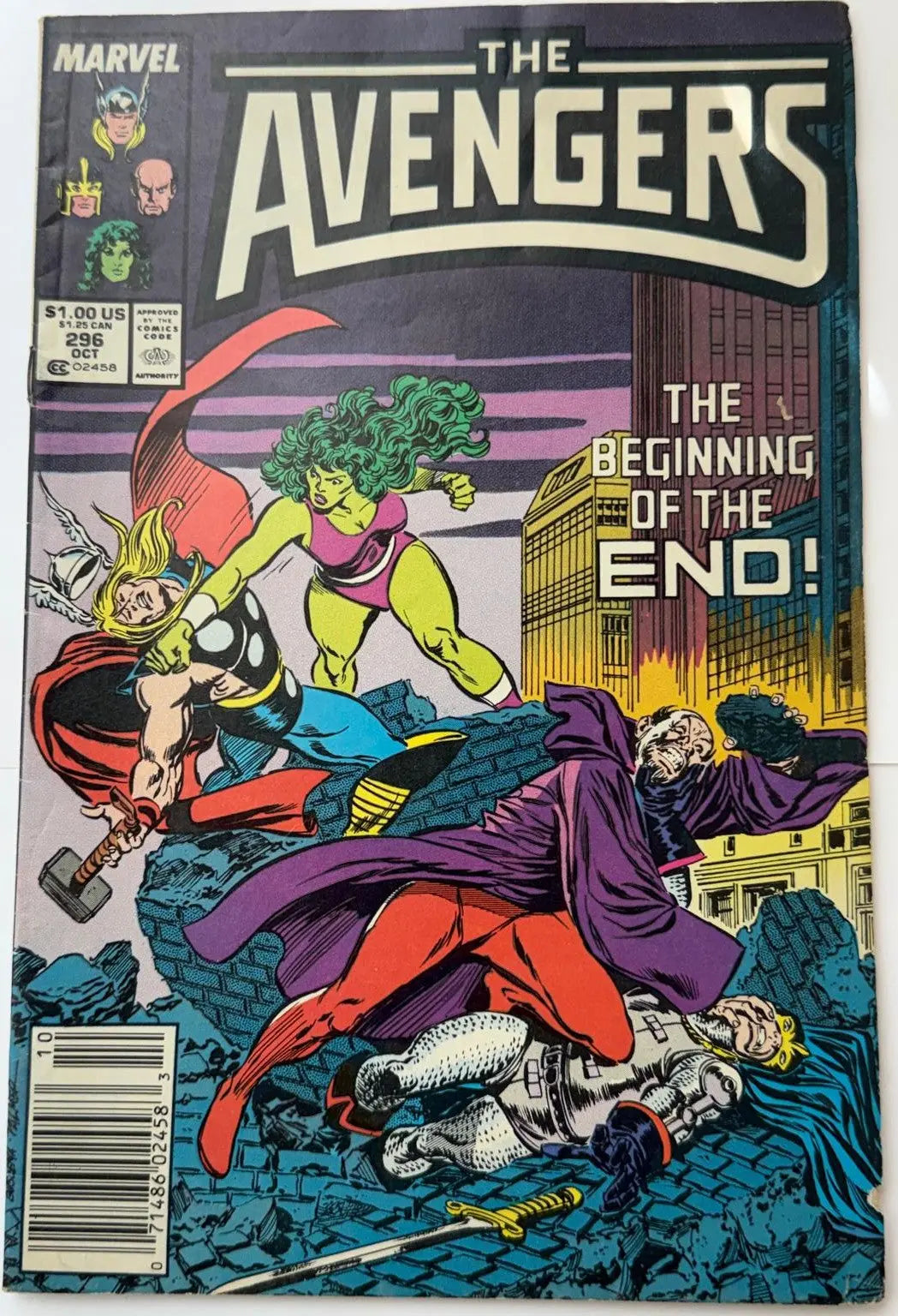 The Avengers #296 (1988) – Marvel Comics Copper Age Issue | Classic Avengers Team Book | Vintage Collectible Heritage Pastime
