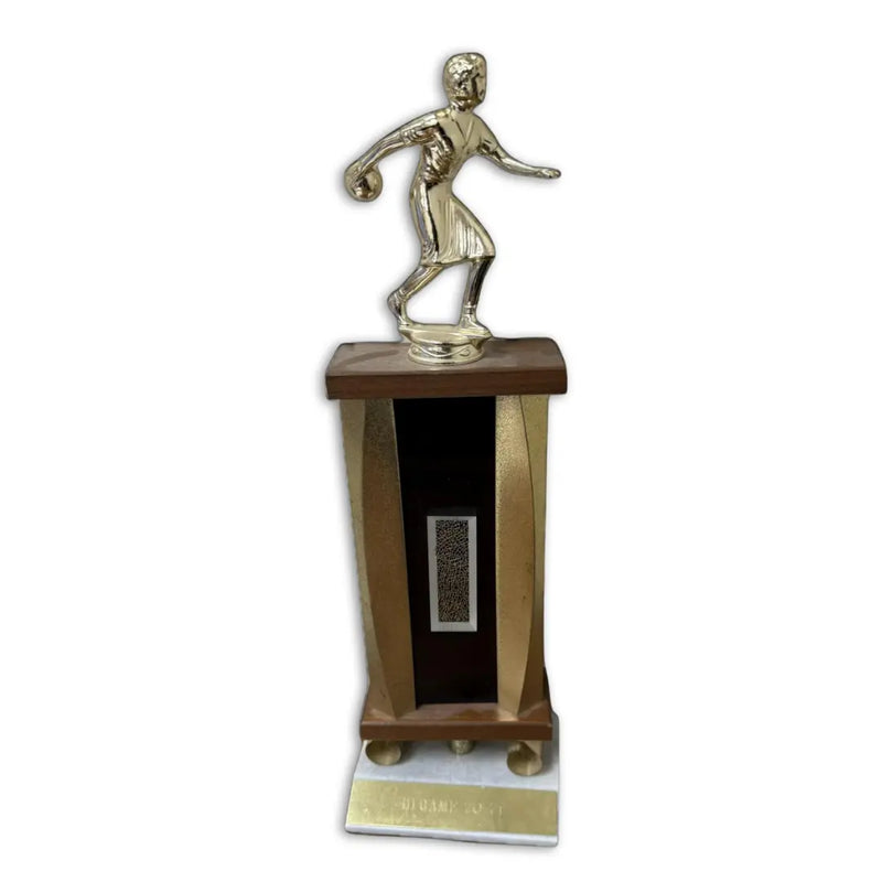 Vintage or traditional-style bowling trophy. Heritage Pastime