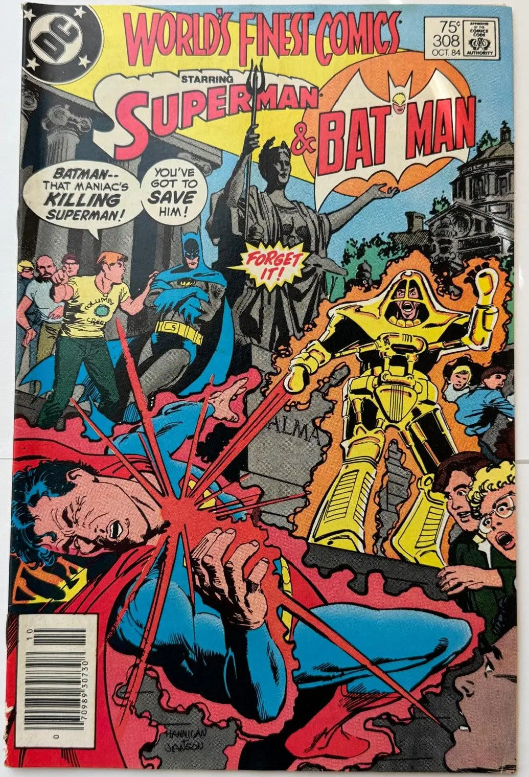 World’s Finest Comics #308 (1984) – DC Comics Copper Age Issue | “Night and Day” | Superman & Batman Team-Up Heritage Pastime