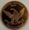 1 oz .999 Fine Copper Bullion Round – American Eagle Design (39mm) Heritage Pastime