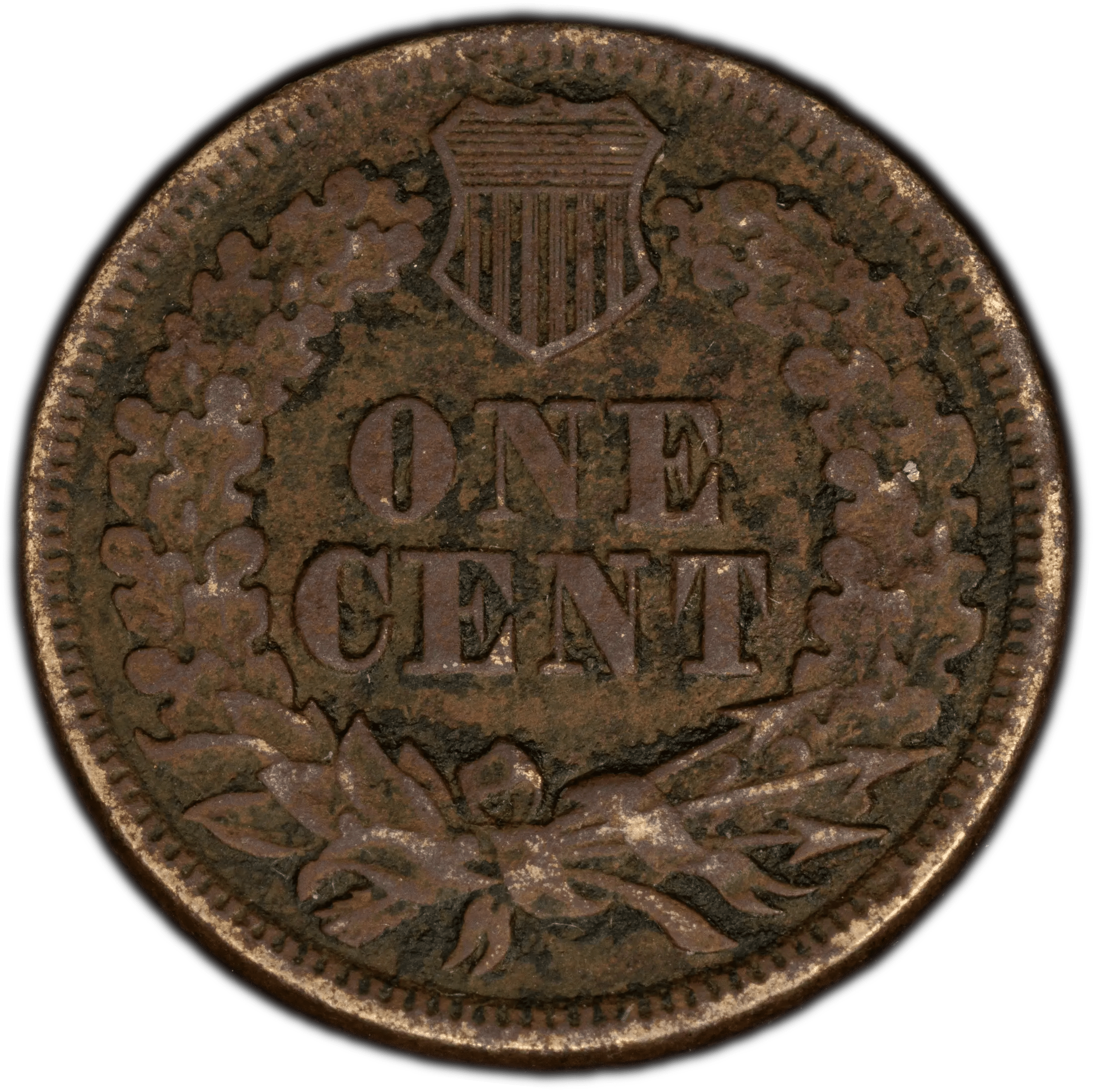 1863 Indian Head Cent – PCGS Genuine XF Details (Environmental Damage) – Civil War Era Coin Heritage Pastime
