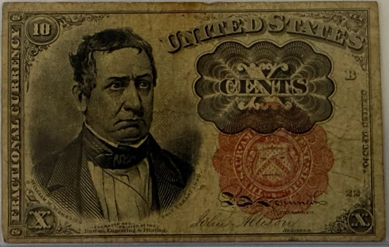 1874–1876 United States 10¢ Fractional Currency – Fifth Issue | William M. Meredith Heritage Pastime