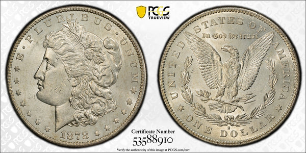 1878-S Morgan Silver Dollar – PCGS AU53 | San Francisco Mint | Early-Date 90% Silver Coin Heritage Pastime