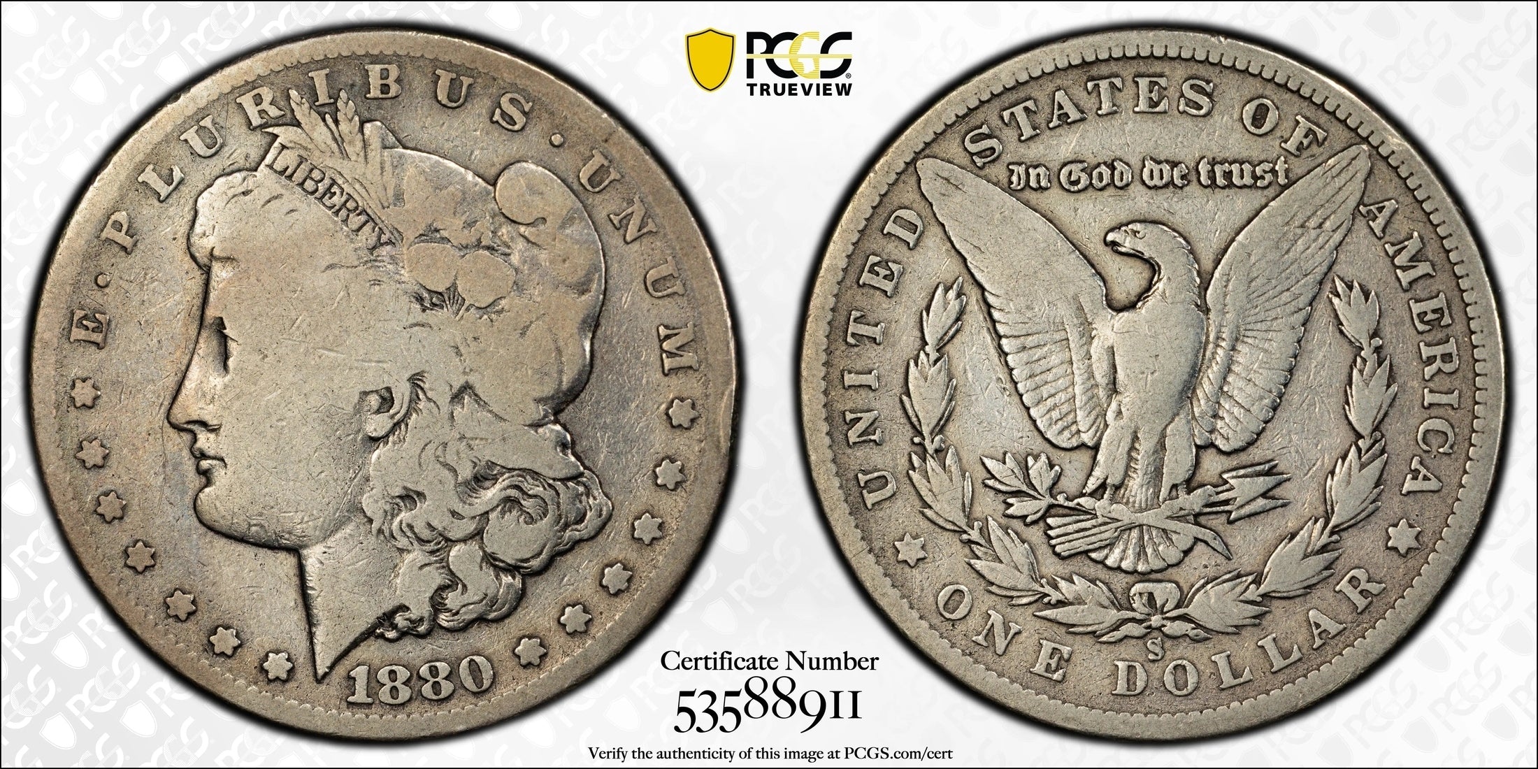 1880-S Morgan Silver Dollar – PCGS G04 | San Francisco Mint | Classic 90% Silver Collector Coin Heritage Pastime
