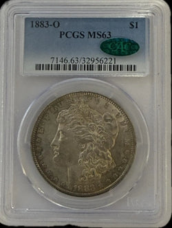 1883-O Morgan Silver Dollar – PCGS MS63 CAC – New Orleans Mint – Premium Collector Grade