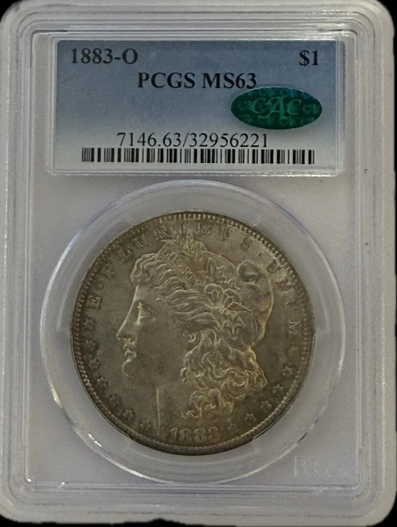 1883-O Morgan Silver Dollar – PCGS MS63 CAC – New Orleans Mint – Premium Collector Grade Heritage Pastime