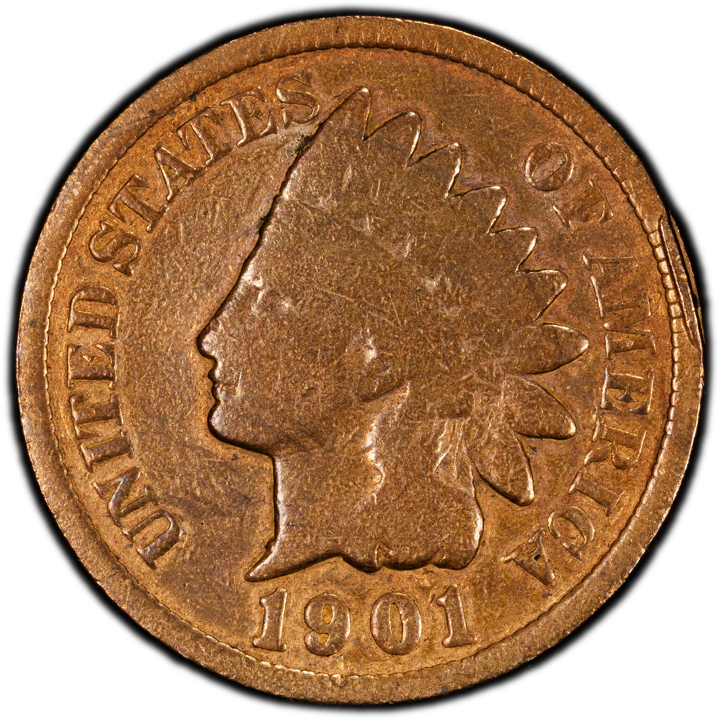 1901 Indian Head Cent 1C – PCGS Genuine G Details (Cleaned) | Classic 19th Century Copper Coin Heritage Pastime