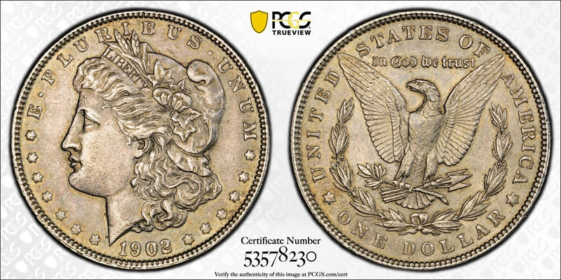 1902 Morgan Silver Dollar – PCGS AU55 | Historic U.S. 90% Silver Dollar | Nearly Uncirculated Classic Coin Heritage Pastime