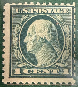1911–1920 طابع بريدي أمريكي فئة 1 سنت جورج واشنطن – إصدار واشنطن-فرانكلين (سكوت #405 نوع)