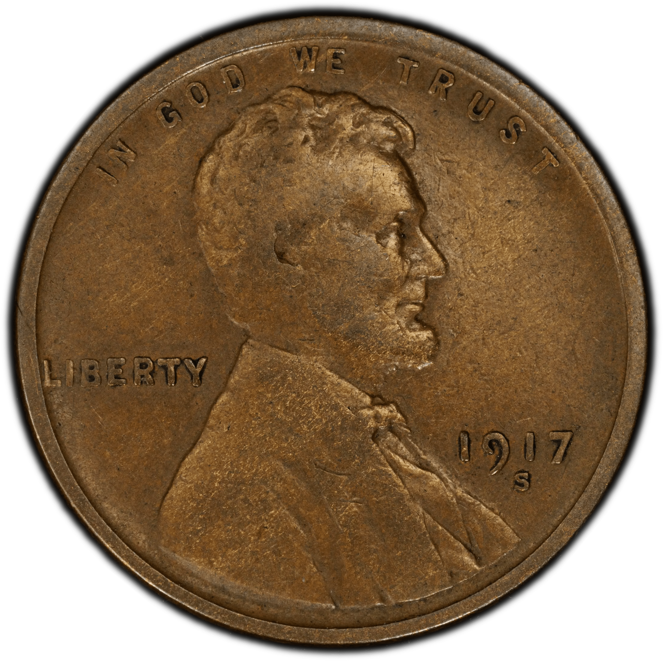 1917-S Lincoln Wheat Cent – PCGS F15BN – Key San Francisco Issue Heritage Pastime