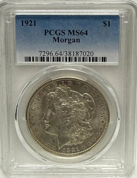 1921 Morgan Silver Dollar PCGS MS64 – Classic Collectible in Excellent Condition Heritage Pastime