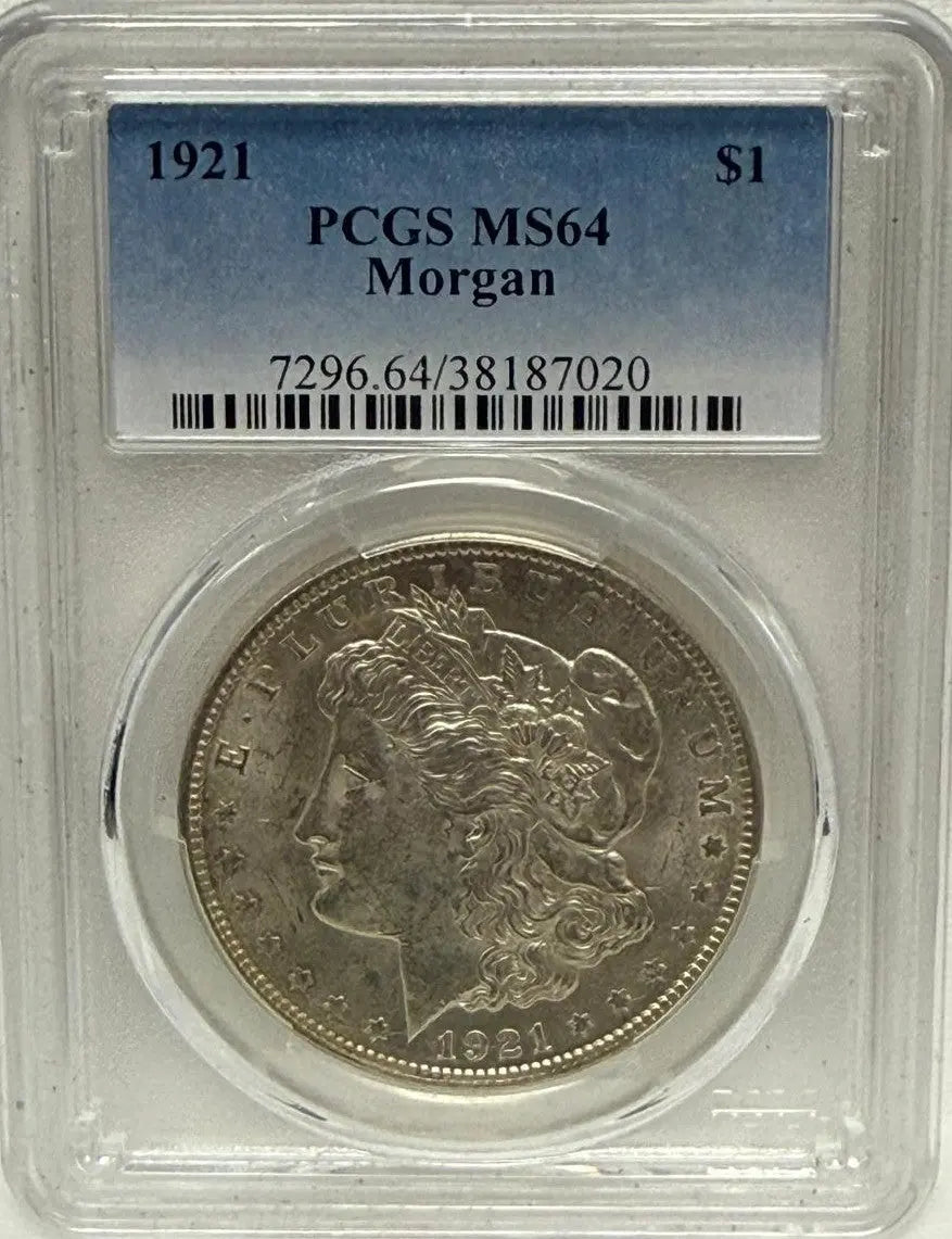 1921 Morgan Silver Dollar PCGS MS64 – Classic Collectible in Excellent Condition Heritage Pastime