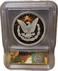 1921 U.S. Morgan Silver Dollar – Colorized Santa with ICG Genuine Christmas Label Heritage Pastime