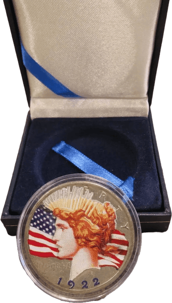 1922 Peace Silver Dollar – Colorized with Vivid, Artistic Detail Heritage Pastime