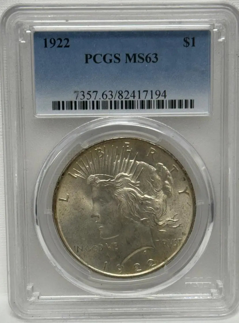 1922 Peace Silver Dollar PCGS MS63 – A Rare and Timeless Classic Heritage Pastime