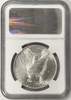 1923 Silver Peace Dollar reverse with heraldic eagle in NGC MS63 slab