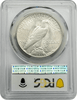 1928-S Peace Silver Dollar PCGS slab reverse eagle design and security label