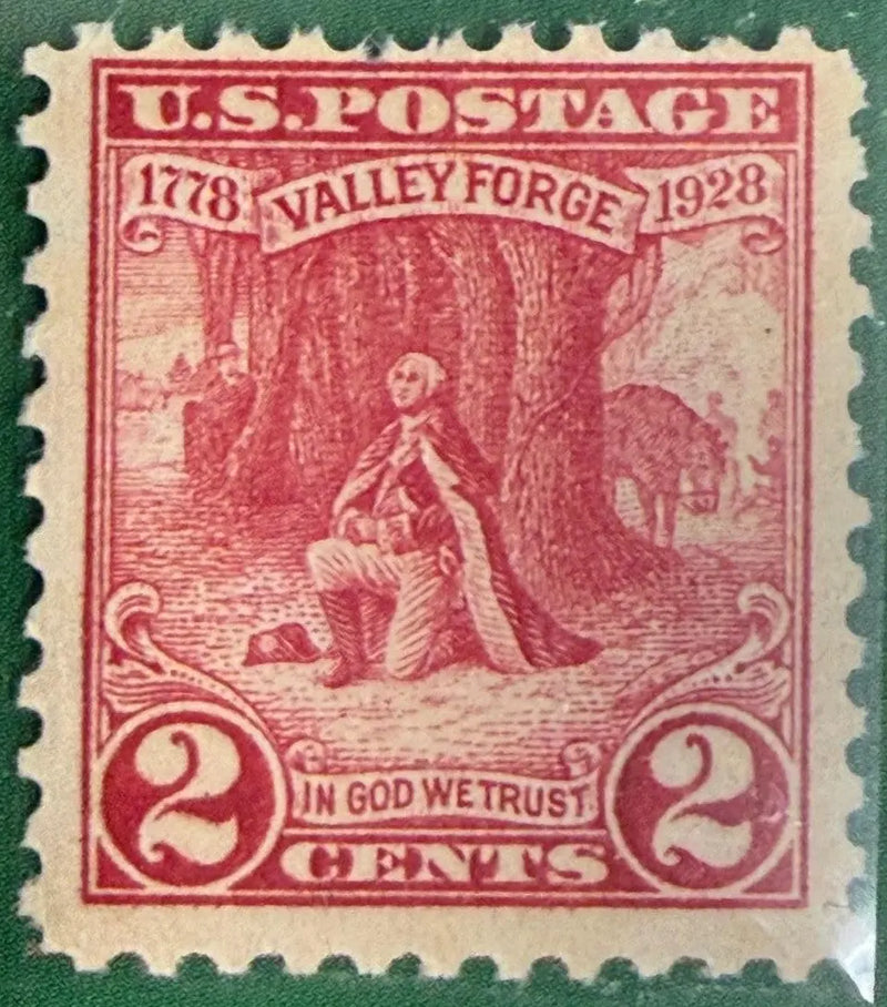 1928 U.S. 2¢ Valley Forge Stamp – George Washington in Prayer (Scott #645) Heritage Pastime