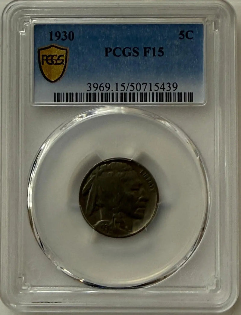 1930 Buffalo Nickel PCGS F15 – Classic Depression-Era U.S. Coin Heritage Pastime