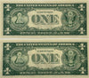 1935 H (2) $1 Fr. 1618 Silver Certificate. Consecutive Silver Certificates, UNC Rare Collectible Set Heritage Pastime