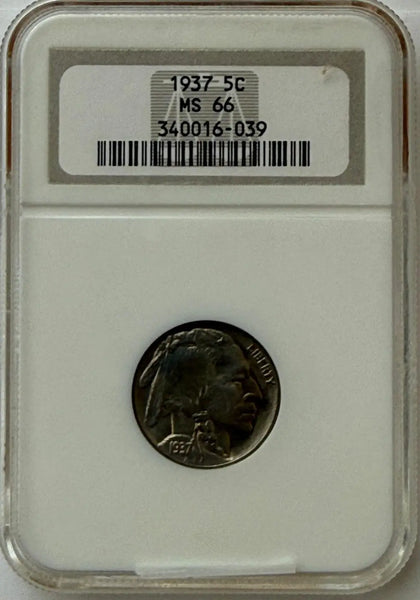1937 Buffalo Nickel NGC MS66 – Gem+ Mint State Classic U.S. Coin Heritage Pastime