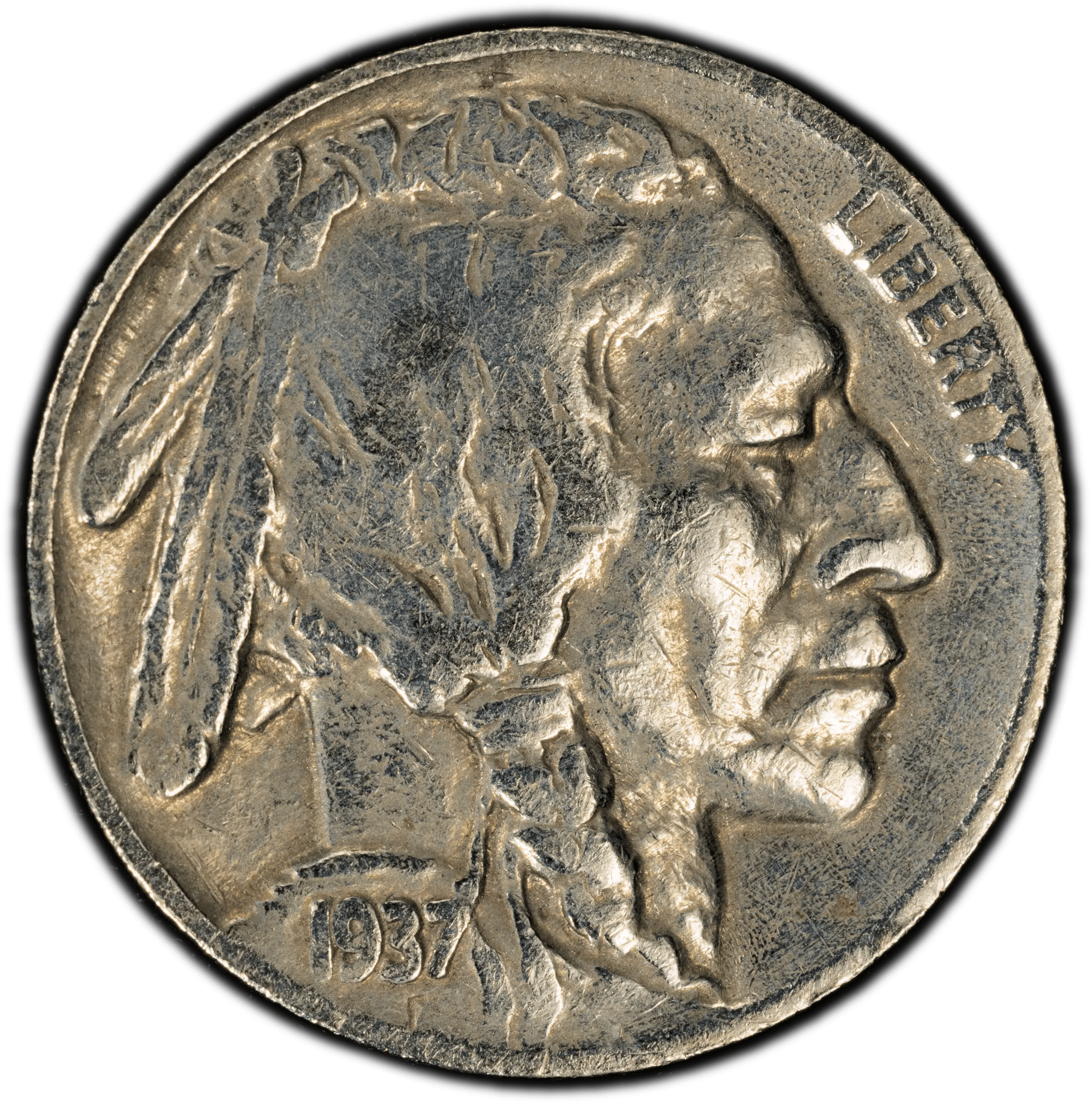 1937 Buffalo Nickel – PCGS Genuine F Details (Cleaned) – Classic U.S. Type Coin Heritage Pastime