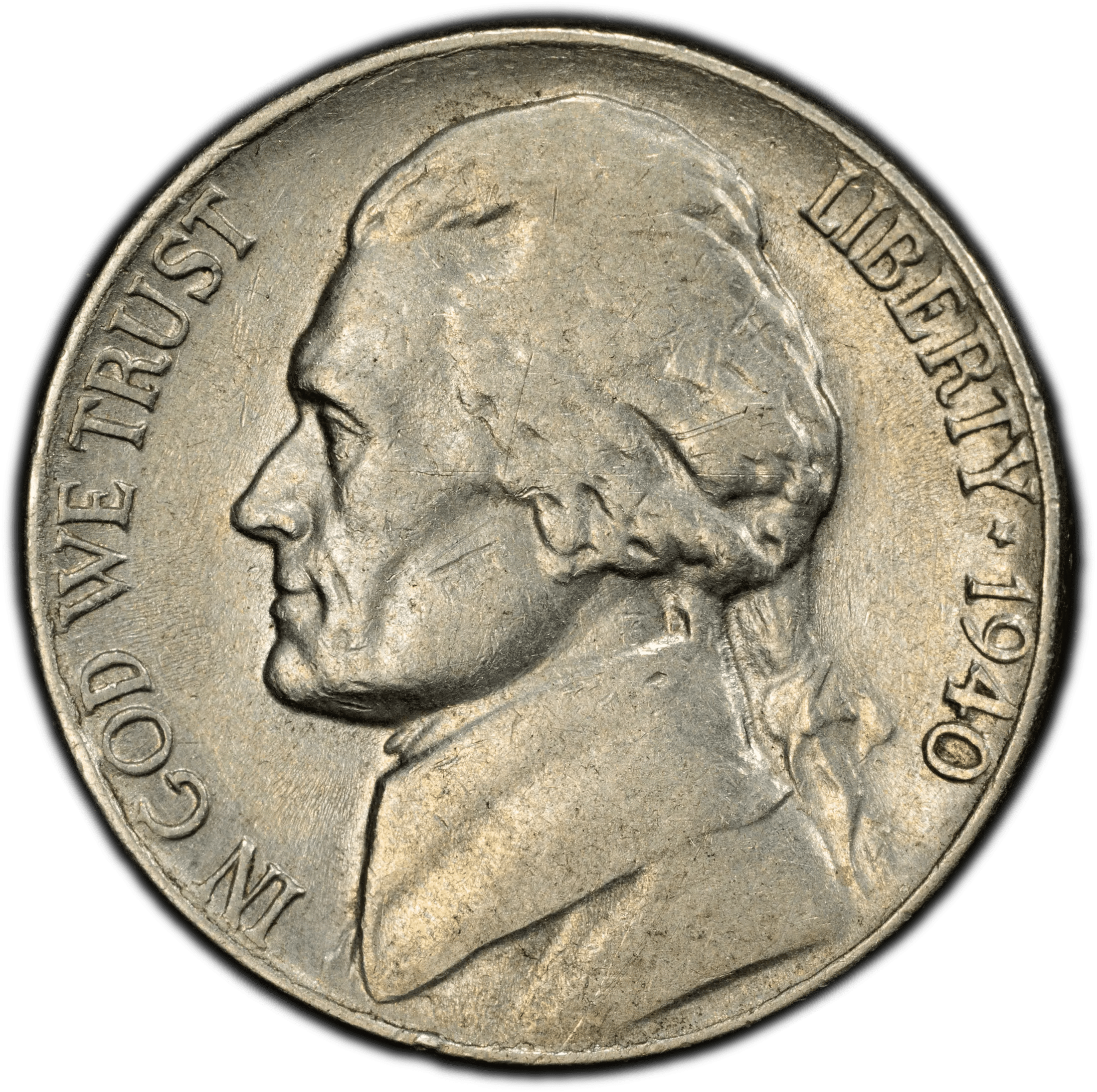 1940 Jefferson Nickel – PCGS XF40 – Early Series Pre-War Issue Heritage Pastime