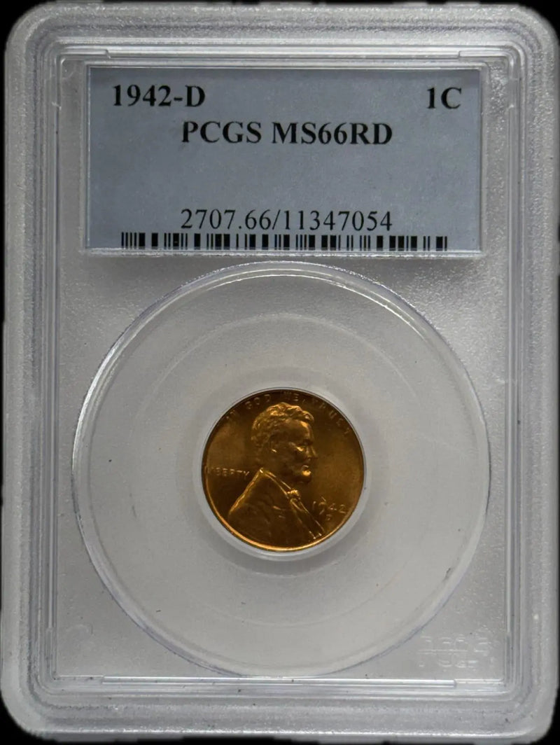 1942-D Lincoln Cent, MS66RD – A Stunning High-Grade Example Heritage Pastime