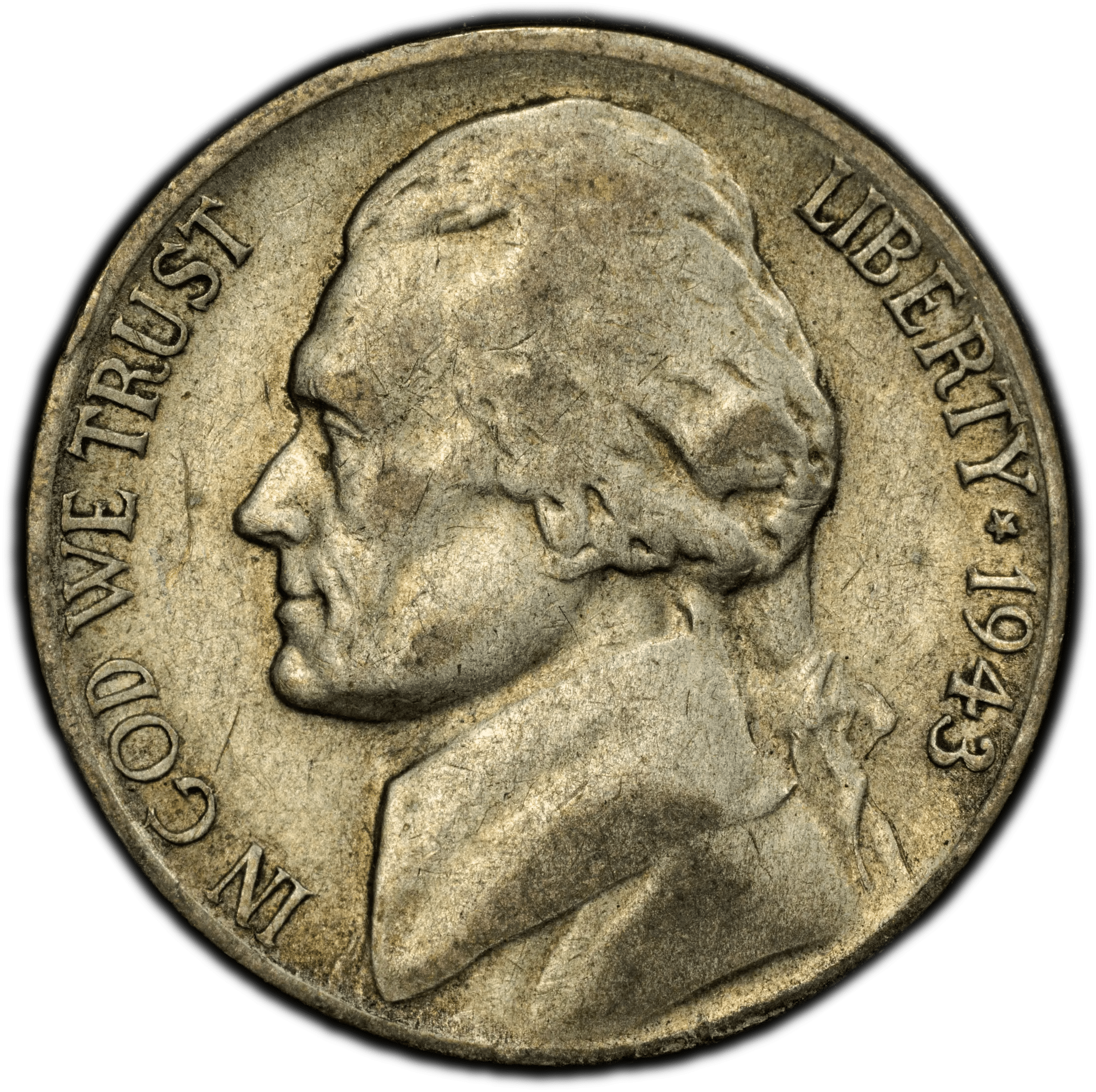 1943-S Jefferson War Nickel – PCGS XF40 – Silver WWII Issue Heritage Pastime