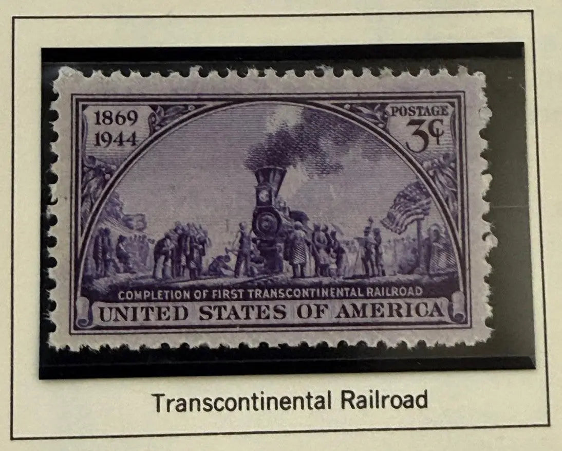 1944 U.S. 3¢ Transcontinental Railroad Commemorative Stamp – 75th Anniversary Historic Issue Heritage Pastime