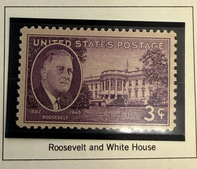1945 U.S. Franklin D. Roosevelt Memorial Postage Stamp – Historic Presidential Tribute Heritage Pastime