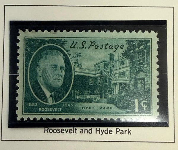 1945 U.S. Franklin D. Roosevelt Memorial Stamp – Hyde Park Commemorative | Historic Presidential Collectible Heritage Pastime
