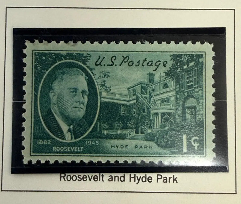 1945 U.S. Franklin D. Roosevelt Memorial Stamp – Hyde Park Commemorative | Historic Presidential Collectible Heritage Pastime