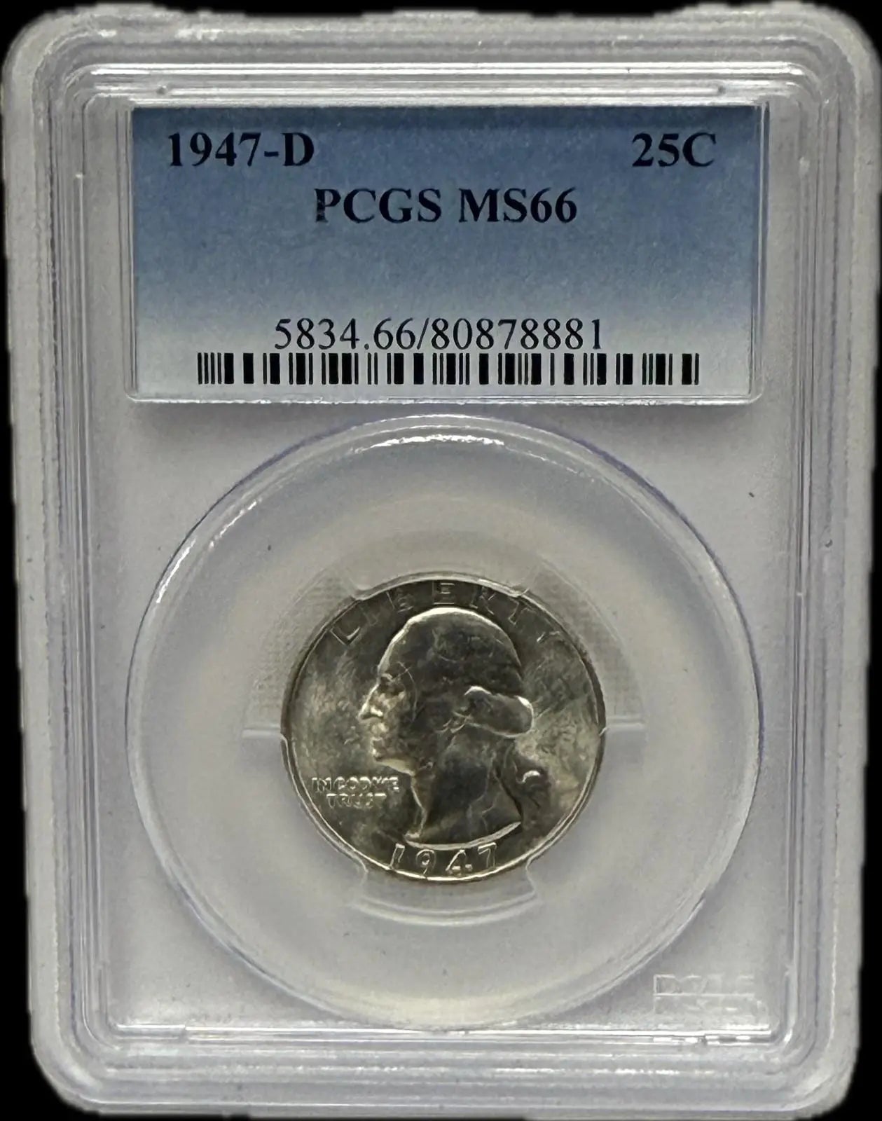 1947-D Washington Quarter 25C PCGS MS66 – Premium Gem Uncirculated Silver Coin Heritage Pastime