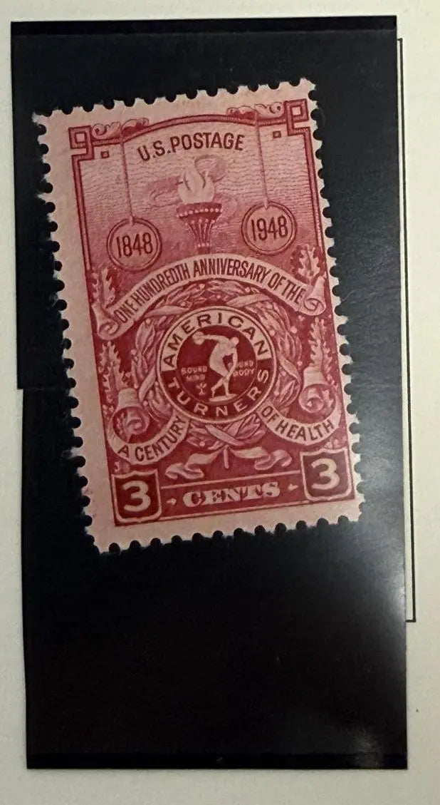 1948 U.S. 3¢ American Turners Centennial Commemorative Stamp – Historic German-American Cultural Collectible Heritage Pastime