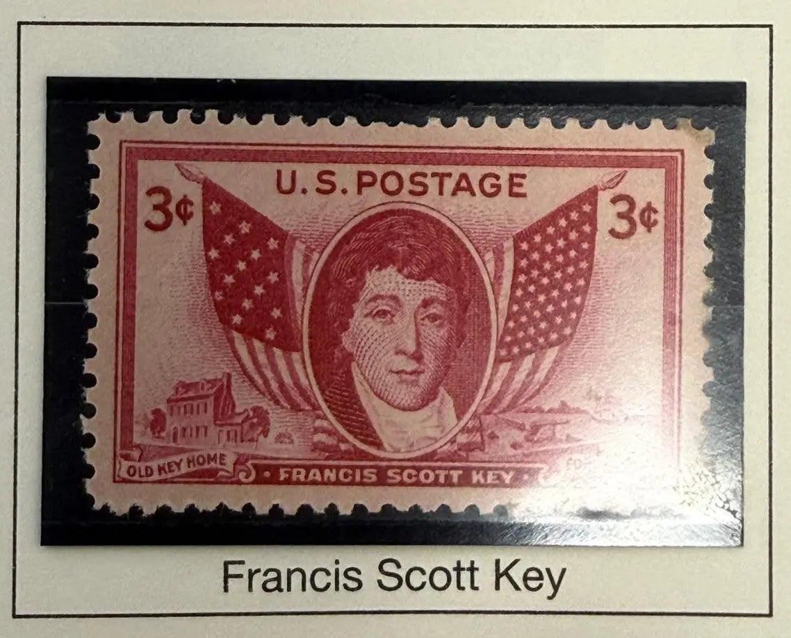 1948 U.S. 3¢ Francis Scott Key Commemorative Stamp – Vintage United States Postage | Rare Historical Stamp Heritage Pastime