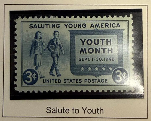 1948 U.S. “Youth Month” Commemorative Stamp – Vintage United States Postage | Rare Collectible Stamp Heritage Pastime