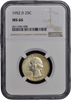 1952-D Washington Quarter NGC MS66 obverse with George Washington profile in protective slab