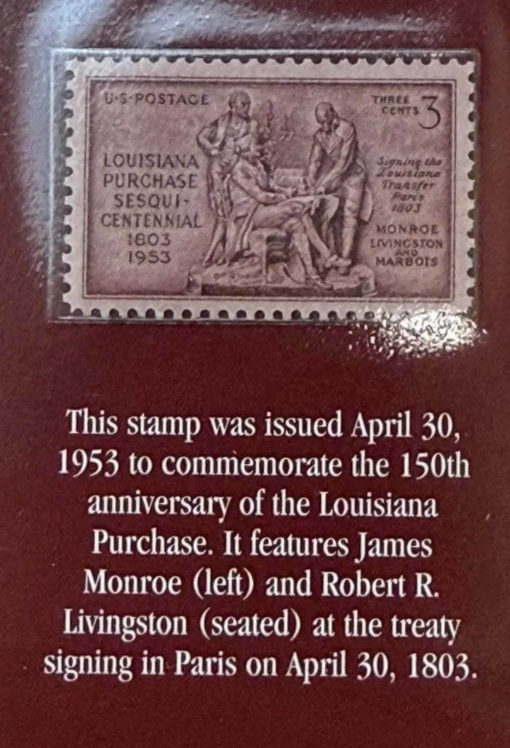 1953 U.S. 3¢ Louisiana Purchase Stamp – 150th Anniversary Commemorative Issue Heritage Pastime