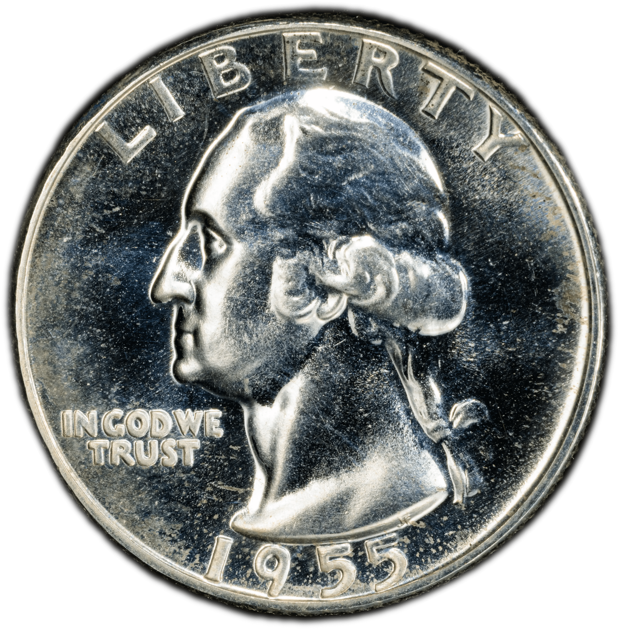 1955 Washington Quarter 25¢ – PCGS PR66 Proof Silver Coin | High-Grade 90% Silver Issue Heritage Pastime