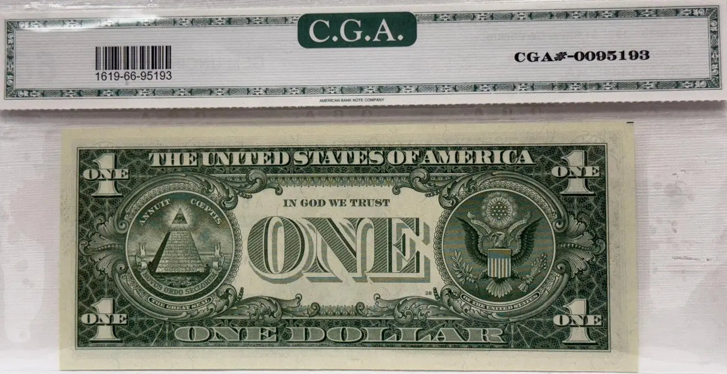 1957 $1 FR 1619 Silver Certificate S# A 81444894 A CGA-66 Heritage Pastime