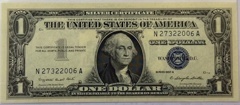 1957-A $1 Silver Certificate – Blue Seal U.S. Note – Vintage Silver-Backed Currency Heritage Pastime