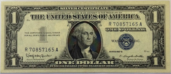 1957-B $1 Silver Certificate – Blue Seal U.S. Note – Vintage Washington Currency Heritage Pastime