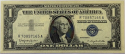 Certificado de Plata de $1 de 1957-B – Sello Azul de EE. UU. – Billete Antiguo de Washington