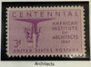 1957 U.S. 3¢ American Institute of Architects Centennial Stamp – Historic Architecture Commemorative Heritage Pastime