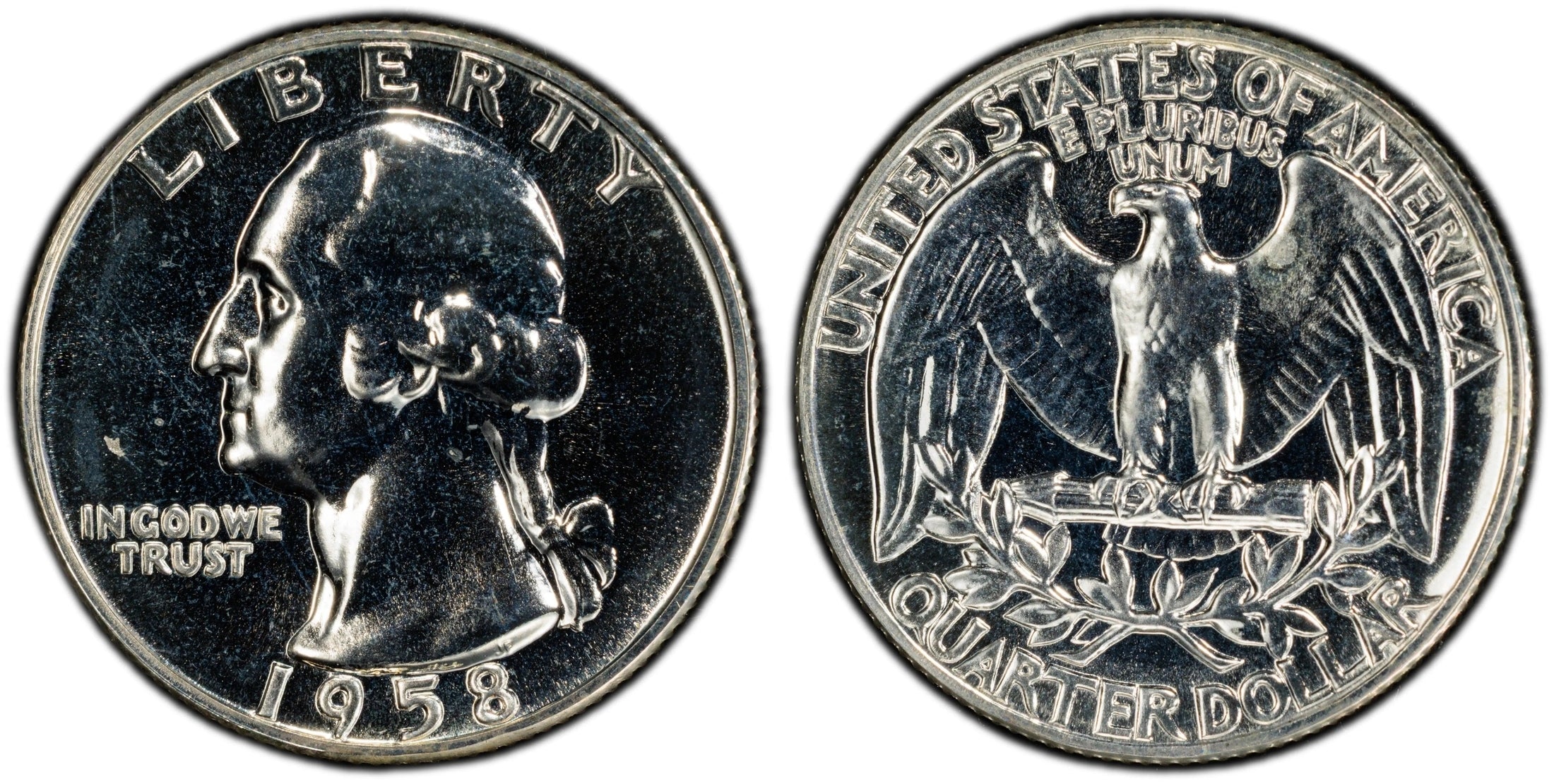 1958 Washington Quarter 25¢ – PCGS PR66 Proof Silver Coin | Gem 90% Silver Issue Heritage Pastime