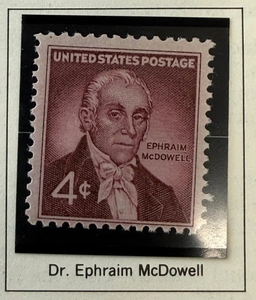 1959 U.S. 4¢ Dr. Ephraim McDowell Stamp – Pioneer of Modern Surgery Commemorative Heritage Pastime
