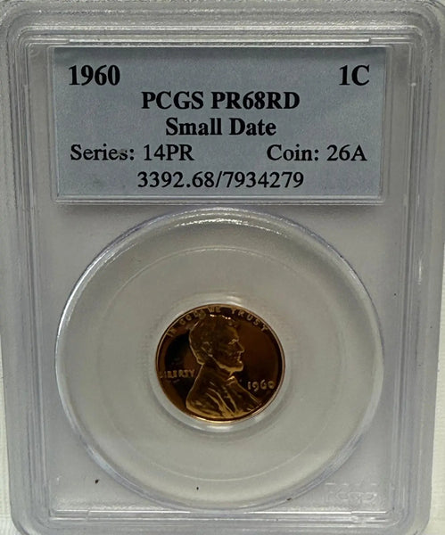 1960 Lincoln Cent, PCGS PR68RD Small Date – A Superb High-Grade Proof Treasure Heritage Pastime